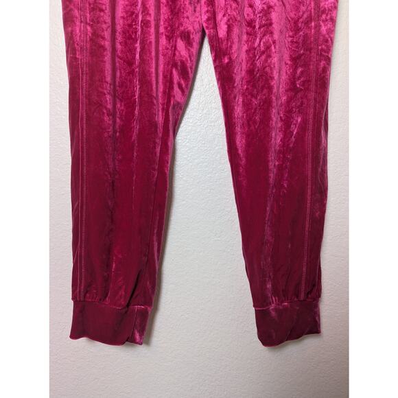 Anthropologie Saturday Sunday Pink Velour Jogger Pants Women Size S Soft Barbie - Picture 5 of 9